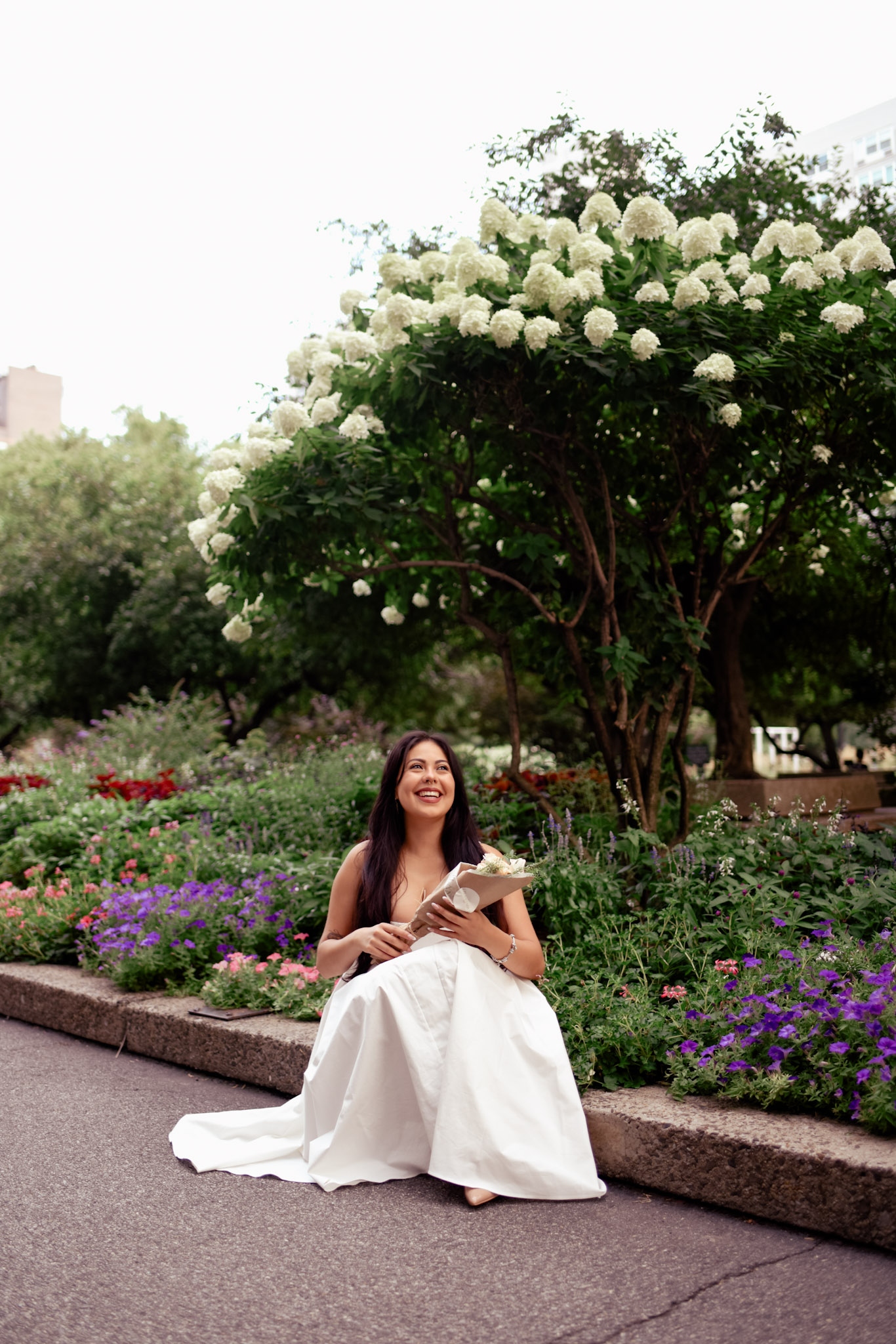 Alize Perez in a garden