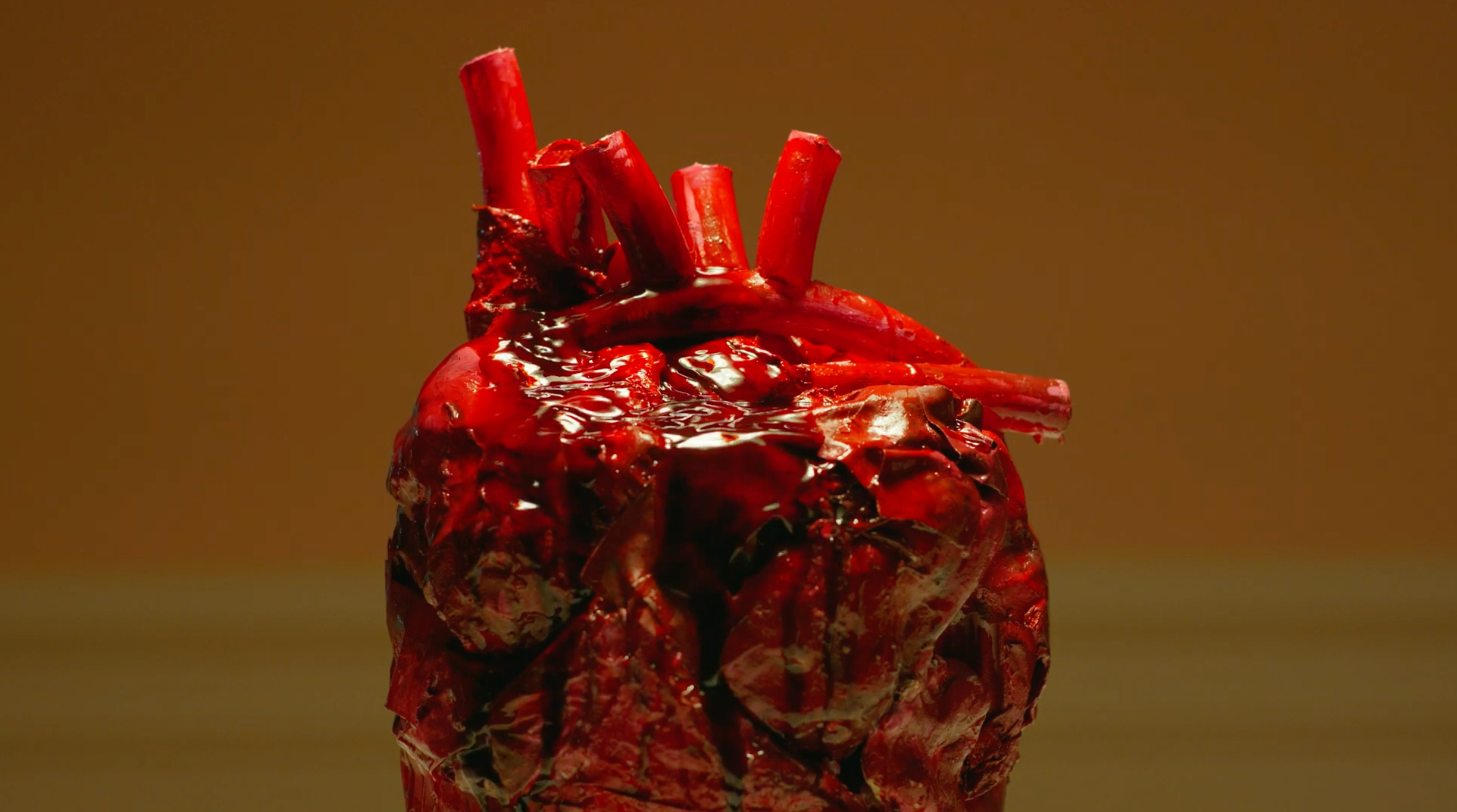 Production design piece — sculpted red heart